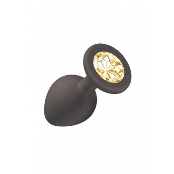 Joya Anal Silicona Emotions- Negro-Dorado - Talla M