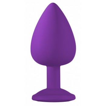 Joya Anal Silicona Emotions- Morado - Transparente- Talla L