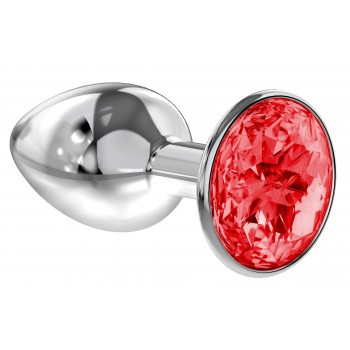 Sparkle Small - Joya Anal Aluminio - Rojo - Talla S