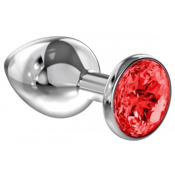 Sparkle Large - Joya Anal Aluminio - Rojo -  Talla L