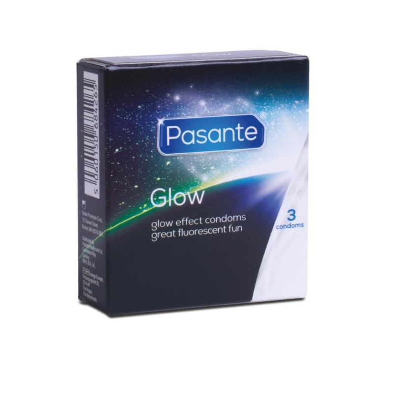 Caja 3ud Glow Preservativos Fluorescentes