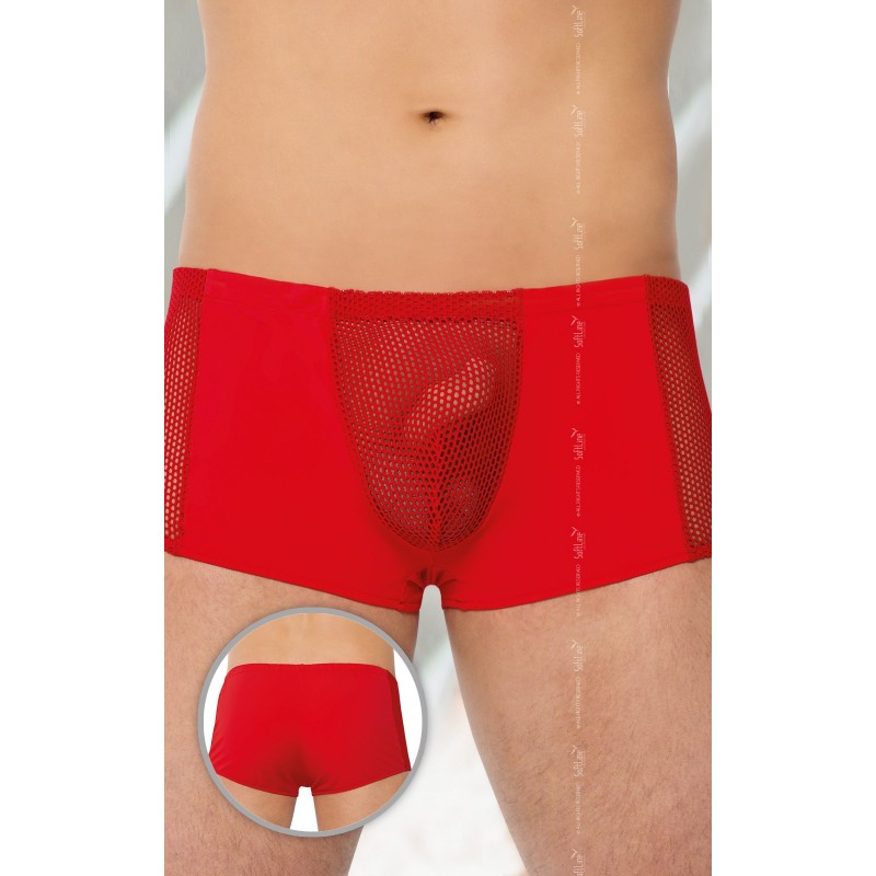 Boxer Rojo con Red y transparencias 4515