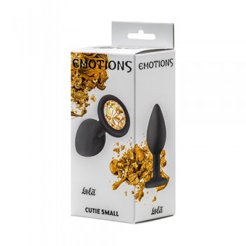 Joya Anal Silicona Emotions- Negro - Dorado Talla S