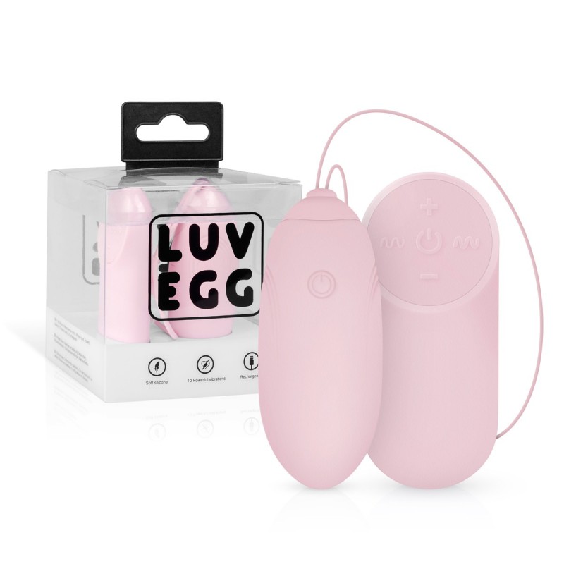 LUV EGG ROSA Huevo Recargable Silicona 12 modos