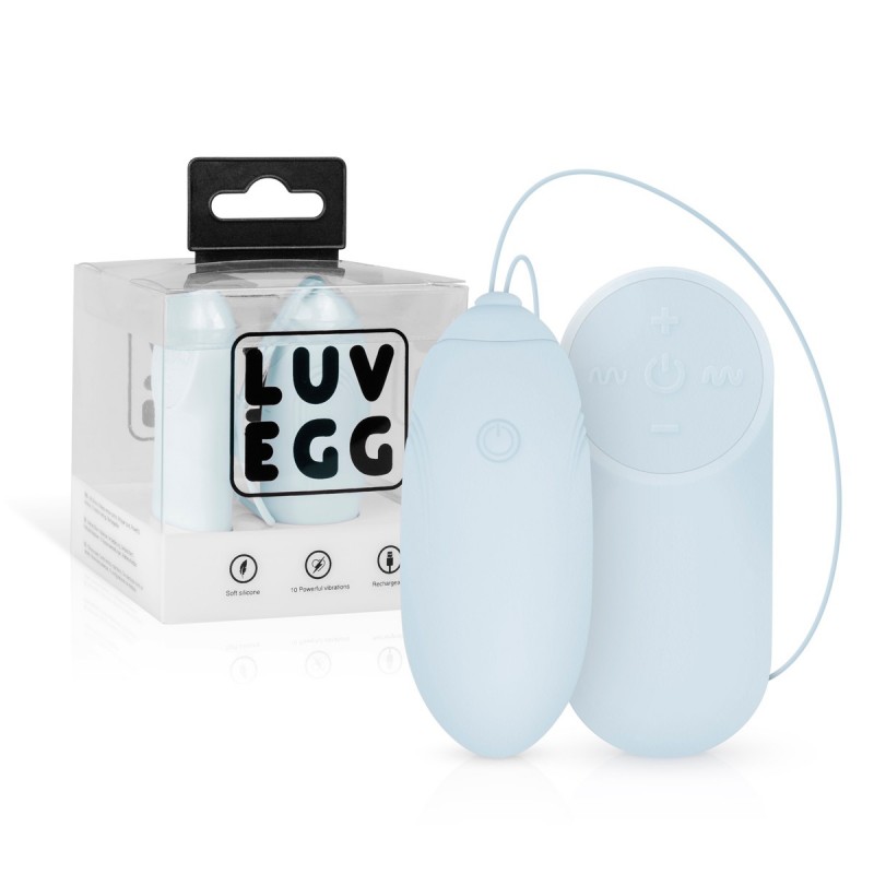 LUV EGG AZUL Huevo Recargable Silicona 12 modos