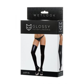 Medias Wetlook Negro Lotis Talla S