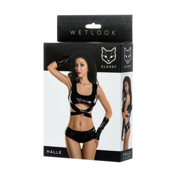 Set 3 piezas Wetlook Negro Halle Talla S