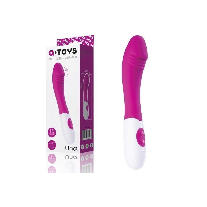 UNA Vibrador Silicona 10 modos 19,8cm