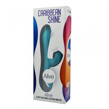 Caribbean Shine Azul Succionador + Vibrador  + Pulsador Recargable