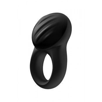 Signet Ring Negro incl. Bluetooth y App - 10 modos - Anilla Recargable