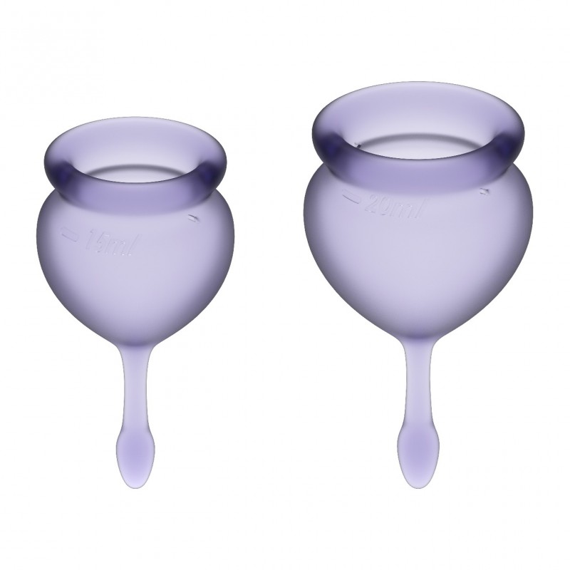 Feel good Menstrual Cup Lila Set de 2 Copas Vaginales Satisfyer