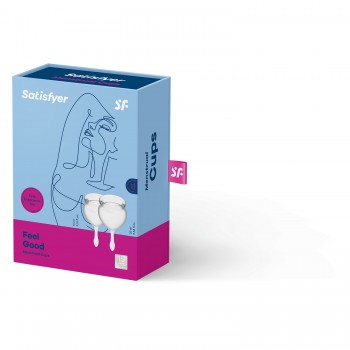 Feel good Menstrual Cup Transparente Set de 2 Copas Vaginales Satisfyer