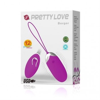 Huevo Vibrador Wireless Recargable 12 modos Berger Pretty Love