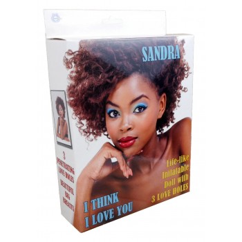 Muñeca Negra Sandra - cara impresa - 3 orificios