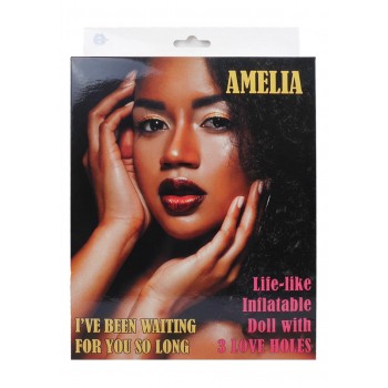 Muñeca Negra Amelia - cara impresa - 3 orificios