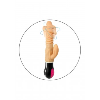 Uranus Vibrador Doble Rotador TPR Recargable Up&Down 12modos 27cm