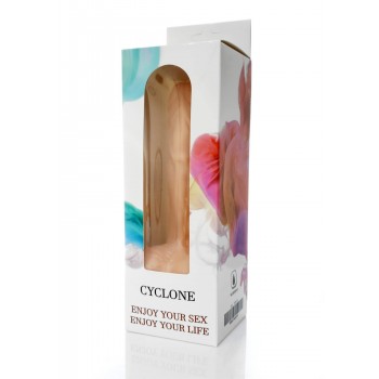 Cyclone Vibrador con testículos 12 funciones Ciber Skin 19,5cm Flesh