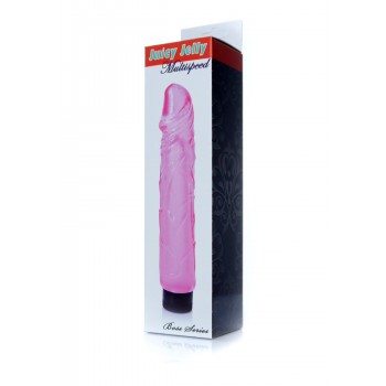 Vibrador Rosa Jelly  TPR 22x4cm