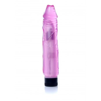 Vibrador Rosa Jelly  TPR 22x4cm