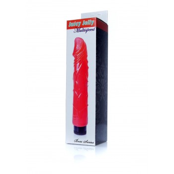 Vibrador Rojo Jelly  TPR 22x4cm