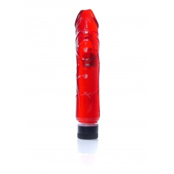 Vibrador Rojo Jelly  TPR 22x4cm