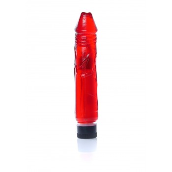 Vibrador Rojo Jelly  TPR 22x4cm