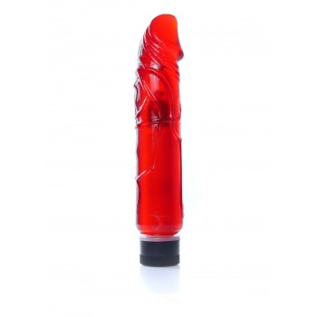 Vibrador Rojo Jelly  TPR 22x4cm