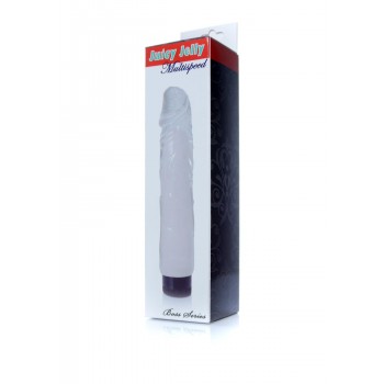 Vibrador Transparente Jelly  TPR 22x4cm