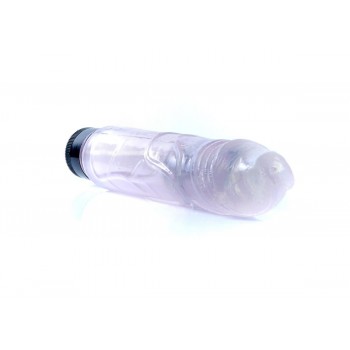 Vibrador Transparente Jelly  TPR 22x4cm