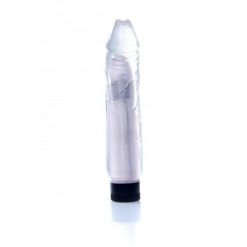 Vibrador Transparente Jelly  TPR 22x4cm