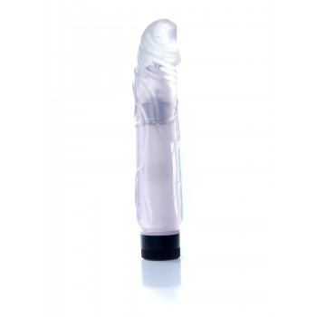 Vibrador Transparente Jelly  TPR 22x4cm