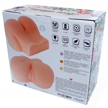 Vagina y Culo XL con vibración Mega Masturbador 3800g