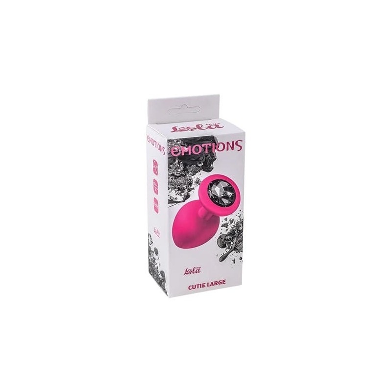 Joya Anal Silicona Emotions- Rosa - Negro - Talla L