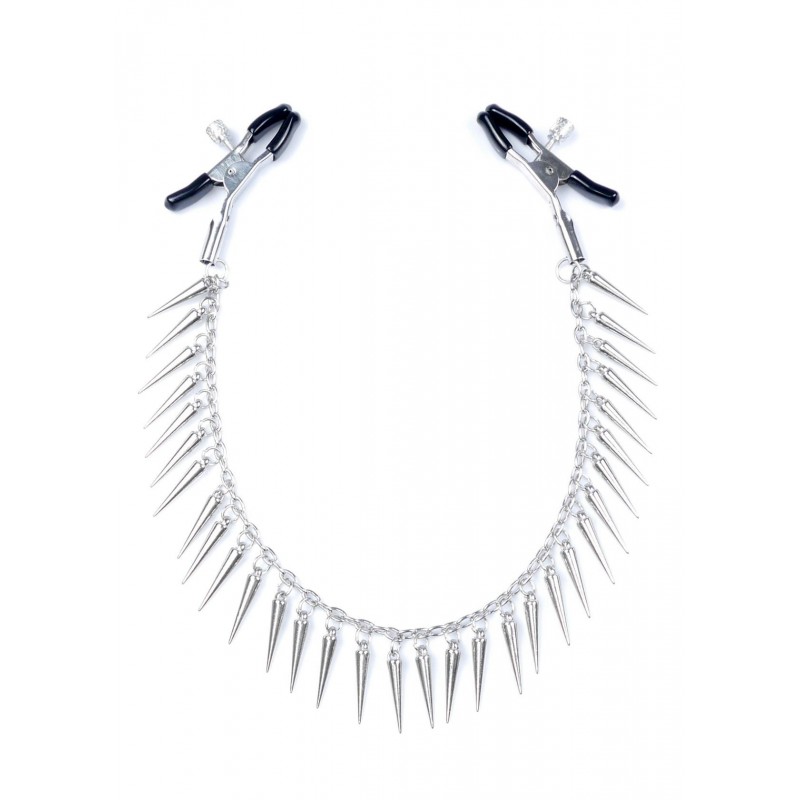 Pinzas para pezones regulables con cadena adornada N10