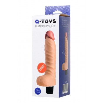 Vibrador con testículos 761051 TPR 18 cm