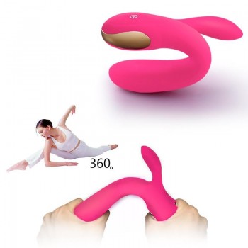 Petting Vibrador Doble Flexible Recargable Calor 7 modos + turbo