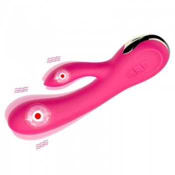 Petting Vibrador Doble Flexible Recargable Calor 7 modos + turbo