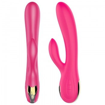 Petting Vibrador Doble Flexible Recargable Calor 7 modos + turbo