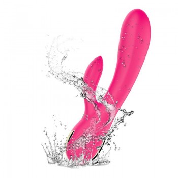 Petting Vibrador Doble Flexible Recargable Calor 7 modos + turbo