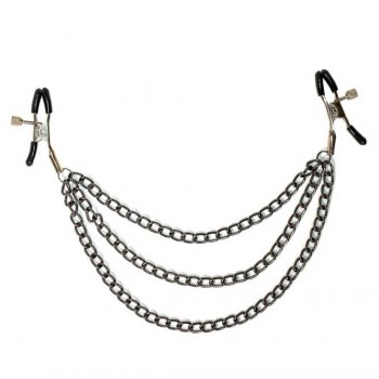 Pinzas Pezones con cadena triple Uncensored - Party Hard