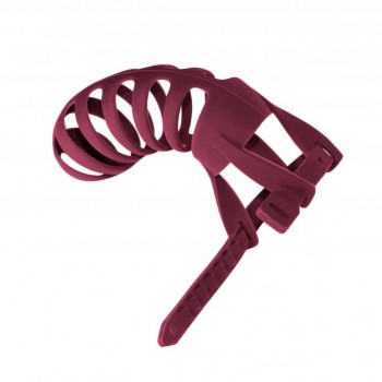 Cinturon de Castidad con candado - Silicona- Romello - color vino - Party Hard