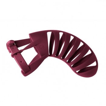 Cinturon de Castidad con candado - Silicona- Romello - color vino - Party Hard