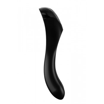 Satisfyer Candy Cane Negro Mini Vibrador Dedo 2 motoresRecargable 12 modos