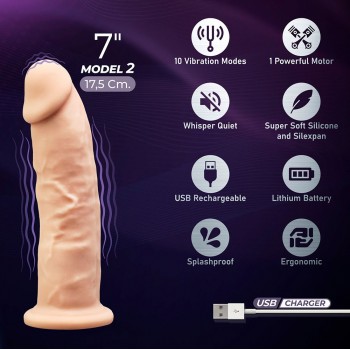 Recargable 10 modos 17,5cm  SILEXD Flesh MODEL 2 7 pulgadas (21,5cm) - Caja